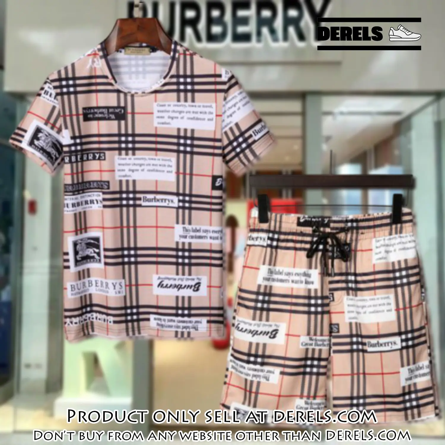 Burberry combo unisex tshirt & short limited luxury outfit cts1034 dr2358474